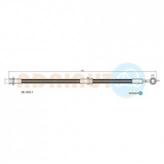 Шланг гальмівний гідравлічний ADRIAUTO 28.1243.1