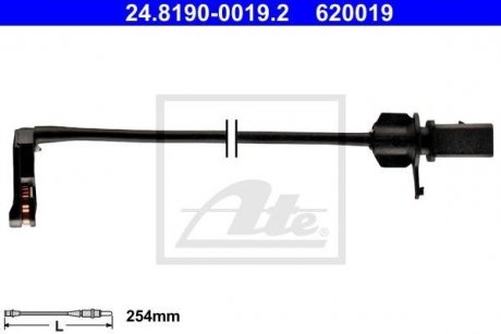 Датчик зносу гальмівних колодок ATE 24.8190-0019.2