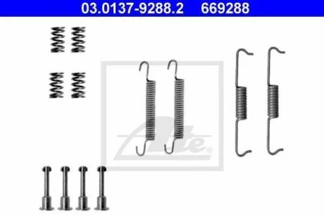 Комплектуючі для гальмівних колодок ATE 03.0137-9288.2
