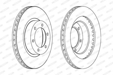 Тормозной диск FERODO DDF1594C (фото 1)