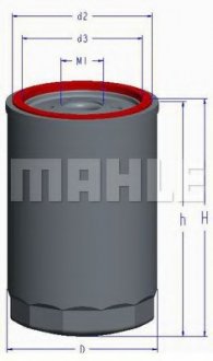 Фільтр оливи MAHLE ORIGINAL MAHLE / KNECHT OC 1