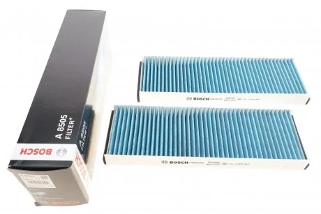 Фільтр салону Audi A6 2.0/2.7TDI 04- (вугільний/антиалергенний) (к-кт 2 шт.) BOSCH 0986628505 (фото 1)