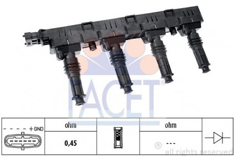 Катушка зажигания FACET 9.6300 (фото 1)