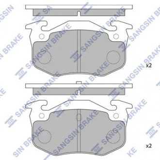 Комплект гальмівних колодок з 4 шт. дисків SANGSIN Hi-Q (SANGSIN) SP1242