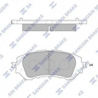 Комплект гальмівних колодок - дискові SANGSIN Hi-Q (SANGSIN) SP1780