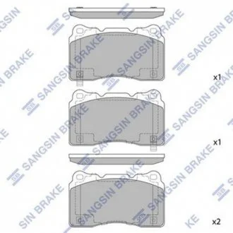 Тормозные колодки дисковые передние HQ Hi-Q (SANGSIN) SP2119