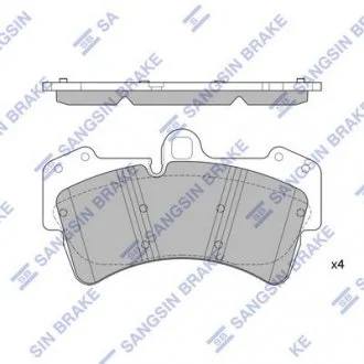 Колодки тормозные передние Audi Q7 (4L) (06-), VW Touareg (7LA,7L6,7L7) (07-), P Hi-Q (SANGSIN) SP2197
