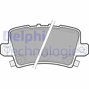 Комплект гальмівних колодок задн, HONDA CIVIC VIII 1.4-2.2D 09.05-12.12 Delphi LP1971
