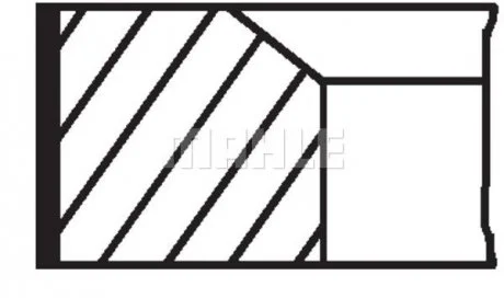 Комплект кілець поршневих з 3 шт. MAHLE ORIGINAL MAHLE / KNECHT 00140N1