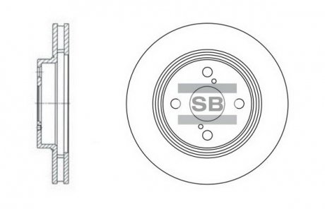 Тормозной диск передний HQ Hi-Q (SANGSIN) SD4006