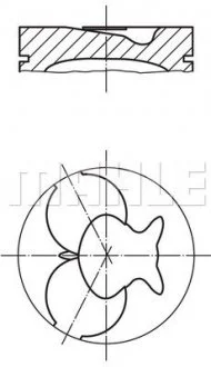 Поршень з кільцями комплект MAHLE / KNECHT 0022410