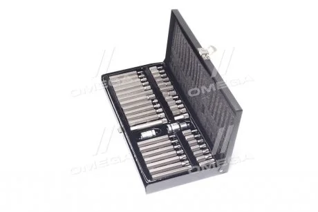 Набір насадок викруткових : адаптери 1/2",3/8", HEX SPLINE TORX CrV [мет. Кейс] 40 шт. [10] YATO YT-0400