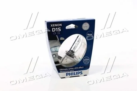 Лампа ксеноновая D1S 85V 35W P32d-3 WhiteVision gen2 5000K (пр-во Philips) PHILIPS 85415WHV2S1