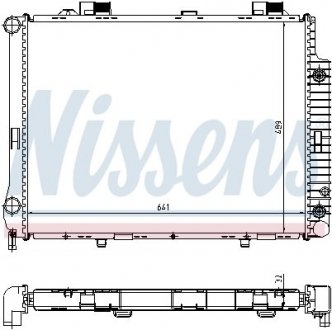 Радіатор MB E W 210(95-)E 280(+)[OE 210 500 00 03] NISSENS 62666A (фото 1)