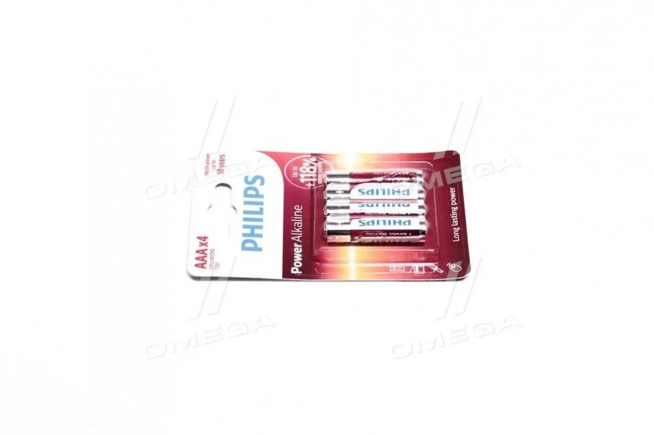 Батарейка LR03 / AAA Power Alkaline B4 (4 шт) PHILIPS LR03P4B/10 (фото 1)