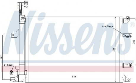 Конденсер VOLVO S60(00-)2.0 T(+)[OE 30781281] NISSENS 940103 (фото 1)