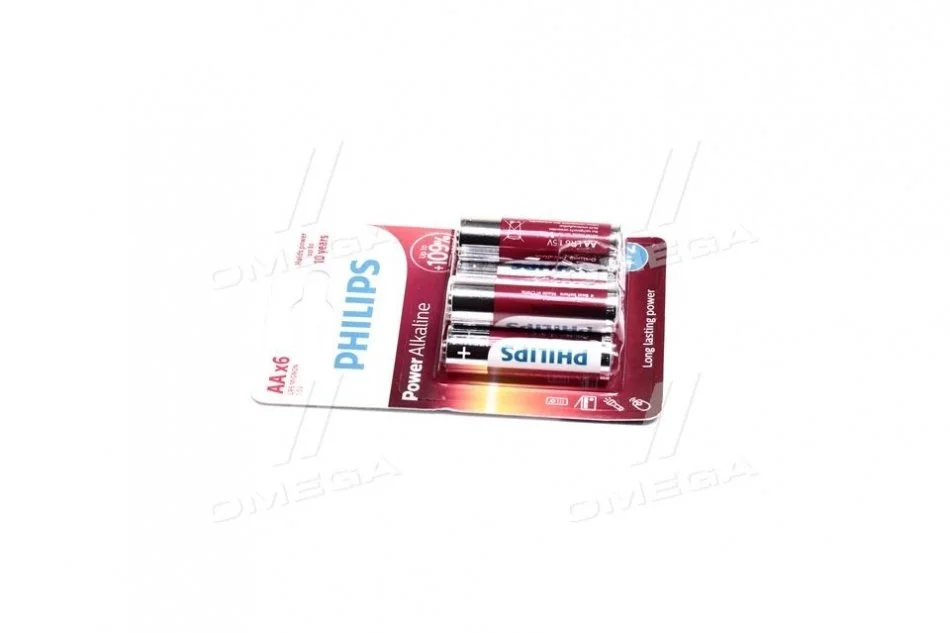 Батарейка LR6 / AA Power Alkaline 4+2-blister PHILIPS LR6P6BP/10 (фото 1)