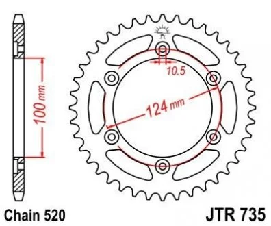 Звезда 41зуб. Ducati 600SS/750Mon JT MOTO 115-461-41