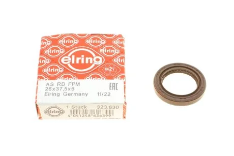 Сальник колінвалу (передній) Hyundai Accent/Kia Ceed/Sportage 06- (26x37.5x6) ELRING 323.630