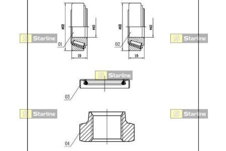 Подшипник ступицы колеса, к-кт. STARLINE LO 01324