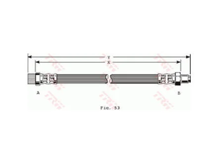 Шланг гальмівний Partner Peugeot перед. FAST FT35150