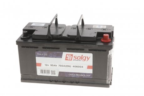 Аккумуляторная батарея 95Ah/750A (353x175x190/+R) SOLGY 406004