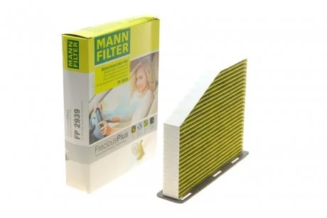 Фільтр салону VW Caddy 1.9TDI 03- (угольный/антибактериальный) MANN FP 2939