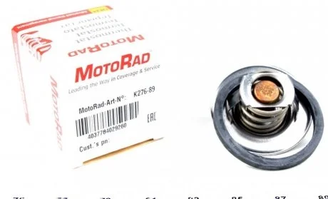 Термостат системи охолодження (89°C) VOLVO 340-360, 440, 460, 480, S40 I, V40 CITROEN AX, BERLINGO, BERLINGO/MINIVAN, BX, C15/MINIVAN, EVASION, SAXO, XANTIA, XM, XSARA 0.9-2.0 10.72- MOTORAD 276-89K