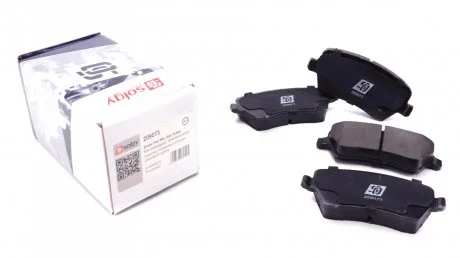 Колодки гальмівні (передні) Renault Kangoo 08- (TRW) (116.5/52.6/17.3mm.) SOLGY 209073