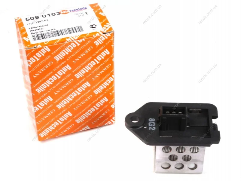 Реостат печки Citroen Berlingo/Peugeot Partner 96-07 (0,8 Om) AUTOTECHTEILE 509 0103 (фото 1)