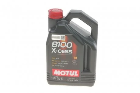 Олива 5W30 X-cess 8100 (4L) (VW 502 00/505 00/MB 229.5/226.5/RN0710-0700/LL-01) (108945) MOTUL 368107