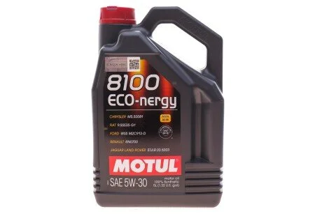 Олива 5W30 ECO-nergy 8100 (5L) (WSS M2C 913D/RN0700/STJLR.03.5003) (102898) MOTUL 812306