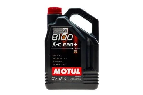 Олива 5W30 X-clean+ 8100 (5L) (LL-04/VW 504 00/507 00/MB 229.51/Porsche C30) (106377/102269) MOTUL 854751