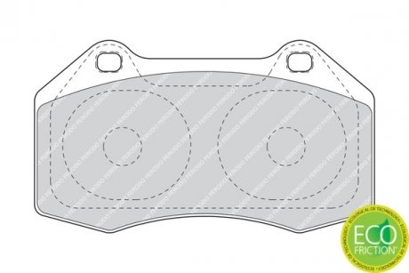 Комплект тормозных колодок, дисковый тормоз FERODO FDB1667