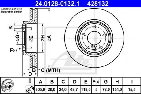Гальмівний диск ATE 24.0128-0132.1 (фото 1)