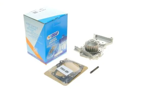 Помпа води Renault Clio/Megane/Scenic/Kangoo/Laguna 1.4/1.6i 01-/Nissan Almera (20z)(R/B)(8 лоп) HD GRAF PA1043