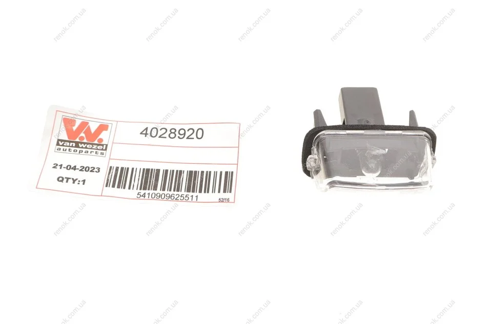 Подсветка номера (заднего) Citroen Berlingo/Peugeot Partner 96- Van Wezel 4028920 (фото 1)