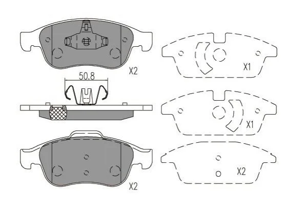 Комплект тормозных колодок, дисковый тормоз KAVO BP-6639 (фото 1)