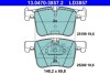 Комплект тормозных колодок, дисковый тормоз CERAMIC LD3857 / ATE 13.0470-3857.2 (фото 1)