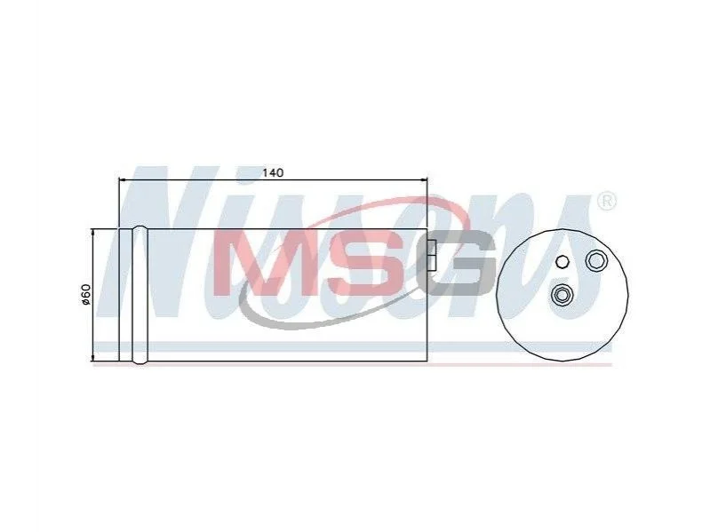 Осушитель NS ALMERA N16(00-)1.5 i 16V(+)[OE 92130-4M400] NISSENS 95405 (фото 1)