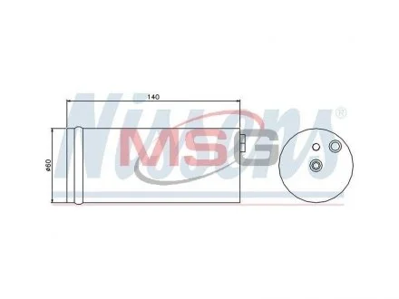 Осушувач NS ALMERA N16(00-)1.5 i 16V(+)[OE 92130-4M400] NISSENS 95405