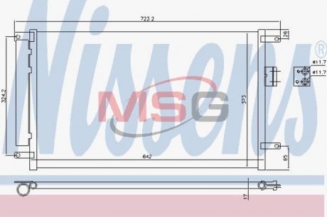 Конденсер CT/GMC EPICA(06-)1.8 i 16V(+)[OE 96992839] NISSENS 940424