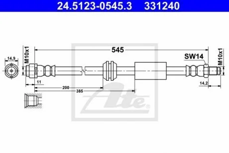 Гальмівний шланг 331240 / ATE 24.5123-0545.3