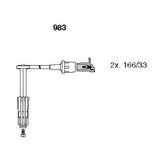Проводи запалювання MB Sprinter 901-904 95-06 (к-кт) BREMI 983 (фото 1)