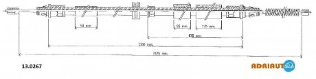 Трос ручного тормоза AD ADRIAUTO 13.0267