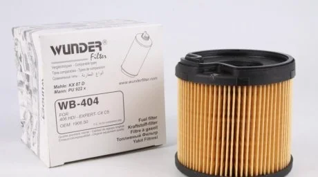 Фільтр паливний Fiat Scudo/Citroen Jumpy/Peugeot Expert 2.0JTD/HDi 99-04 (с-ма Bosch) WUNDER FILTER WB 404