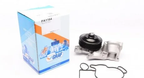 Помпа води BMW 1/2/3/4/5/X1/X3/X5 1.6d/2.0d/xDrive/3.0d 09- (B/B) (6 лоп) (6 кан) GRAF PA1164