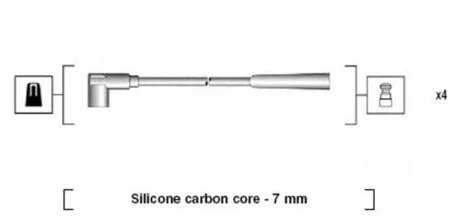 Комплект высоковольтных проводов BX 1-9I 83-93/ZX 2.0IE 93- FIAT ULYSSE LANCIA ZETA PEUGEOT 306 [941085180570] MAGNETI MARELLI MSK570