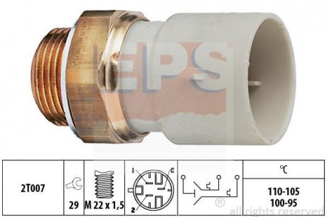 OPEL Температурный датчик включения вентилятора радиатора Astra F,Corsa A/B 1.5D/TD/1.7D/2.0 87- EPS 1.850.689