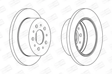 Диск гальмівний задній (кратно 2) Citroen Jumper (I,II)/ Fiat Ducato (94-02, 06-) CHAMPION 562757CH